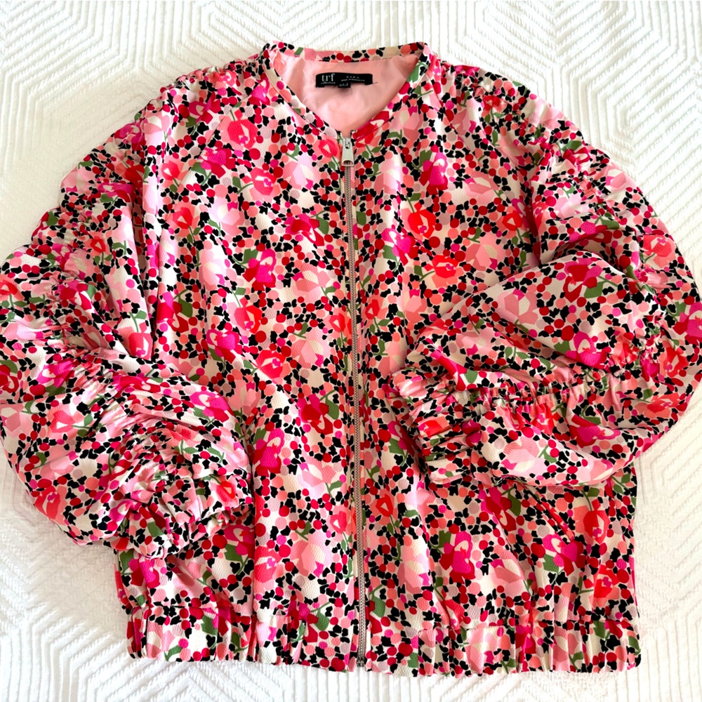 Floral cropped Zara jacket